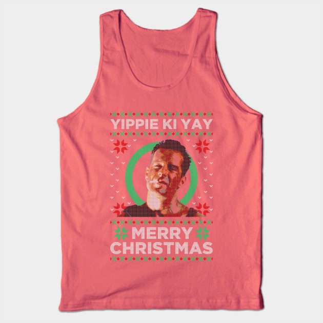 Die Hard Christmas Yippie Ki Yay Tank Top by scribblejuice